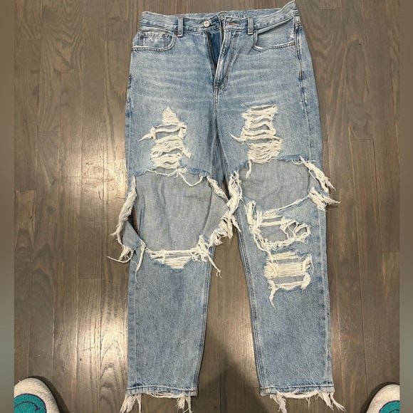 American Eagle distressed straight leg jeans - Picture 1 of 2